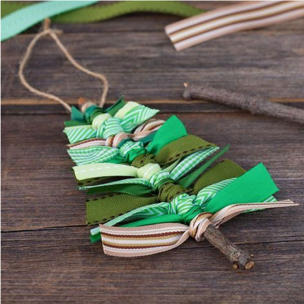 11/24 Morning Workshop, Ribbon Tree Ornaments