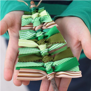 11/24 Morning Workshop, Ribbon Tree Ornaments